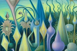 the surreal gardens of heavenly delights by artists "Kay Sage" and "Bridget Bate Tichenor"