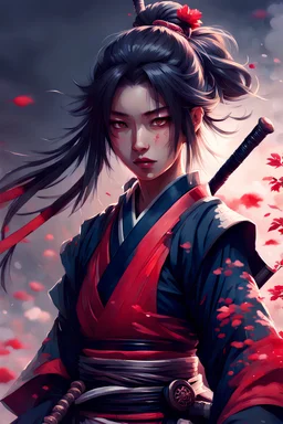 guweiz girl samurai full image of woman
