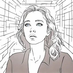 As the male vocal enters, the woman's eyes flicker up to the ceiling, as if she's searching for answers in the echoes of her own thoughts.