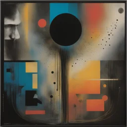 UPC Code for methadone, abstract surrealism, by Dave McKean and Colin McCahon and Arthur Secunda, silkscreened mind-bending illustration; album cover art, asymmetric, bright colors, Braille language glyphs, dark shines