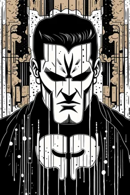 punisher sku;; in the style of Hiroshi Nagai