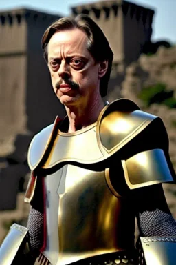 steve buscemi in greek armor at the fall of the city of Troy high quality