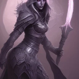 Dark elf drow priestess spider goddess smiting