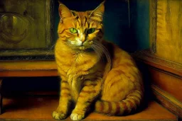 Portrait of a cat by Van Gogh