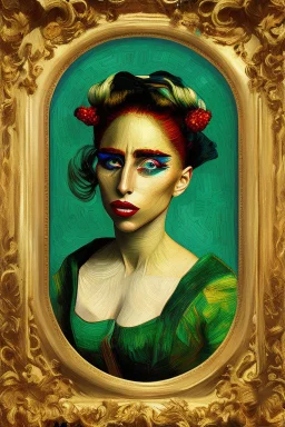 Portrait of lady Gaga by Van Gogh