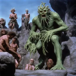 [Jason and the Argonauts (1963)] The Slime creatures—often referred to simply as "Slimes"—are a unique species of monsters that have developed a deep and almost obsessive fascination with human culture. Unlike many other monstrous beings, the Slimes are not driven by hunger for power, but rather by an intense admiration for the customs, manners, and traditions of humanity. Over centuries, they have adopted and integrated elegant human habits into their own way of life, becoming known for their