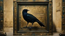 Ancient Egyptian Art, Classical Realism, [Strange:Despicable:10] Distinguished Blackbird, Abstract Illusionism, Autochrome, key visual, Nostalgic lighting, art by Ludwig Fahrenkrog, Amaro, (Wonderful, intricate) , (a superb Art Brut Decollage art)