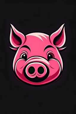 create me a logo for a website header with a pig. now make it part of the website's name Pork4Fans