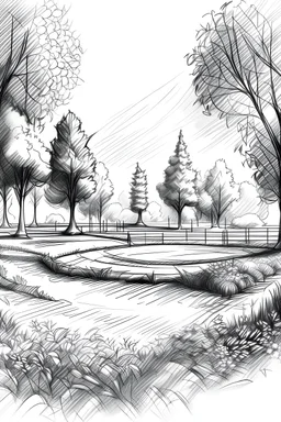 Landscape park sketch