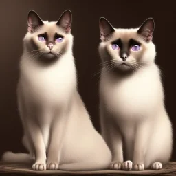 One Siamese cat