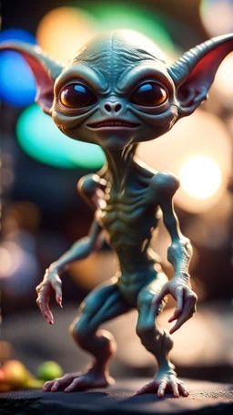 alien gremlin virgin in heaven,bokeh like f/0.8, tilt-shift lens 8k, high detail, smooth render, down-light, unreal engine, prize winning