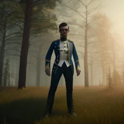 Full body, 3d render, asa butterfield, 1800's men style, 1800's men hair style, 1800's men clothes style, hyper realistic, octane render, unreal engine 5, 8k, palace background, uhd