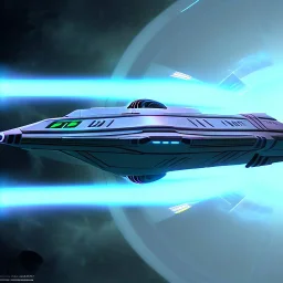 Star trek ship, dual nacelles