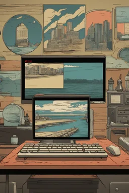 Netflix's Outer Bank's computer background.