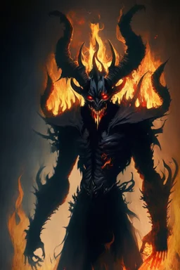 Shadow fiend with fire