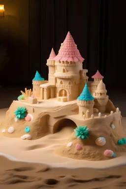 fairy sandcastle with light colours