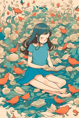 a girl, full spread