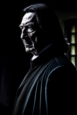 I want a back-of-the-phone photo of Professor Snape that 's beautiful , high quality , and scary .