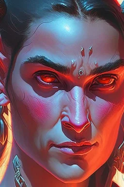 emma watson, purple skin