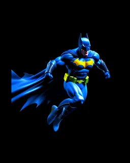 Batman running retro art hyper-detailed full body 8k