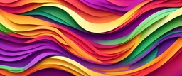 multi colored abstract red orange green purple yellow colorful wavy papercut overlap layers background. eps10 vector