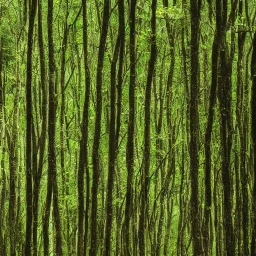 forest through the trees