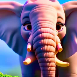 Elephant, chick , pixar studio detail, 8k