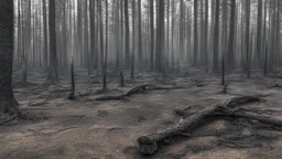 burned out forest