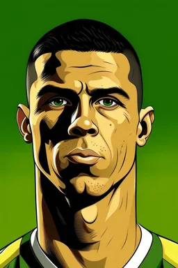 Cristiano Ronaldo Portuguese football player cartoon 2d