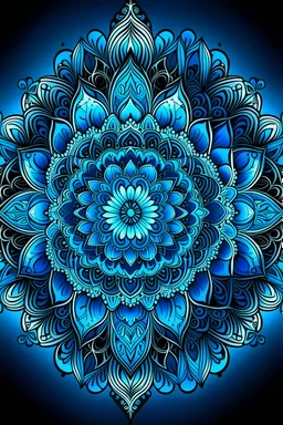 Blue mandala iphone screen saver