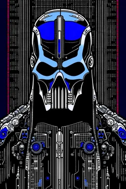 punisher sku;; darth vadr in the style of Hiroshi Nagai