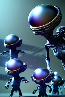 full length aliens clean art NFT, blender 3d