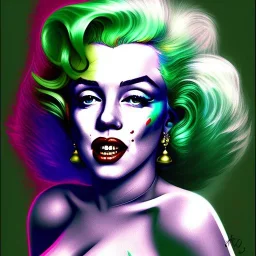 Marilyn Monroe Joker cabelo verde