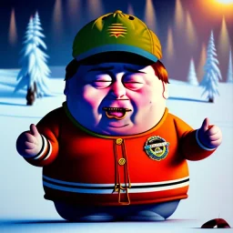 Eric Cartman toddler, full body, dramatic lighting, hyper realistic