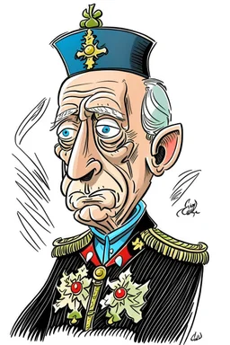 Charles III King of the United Kingdom ,cartoon 2d