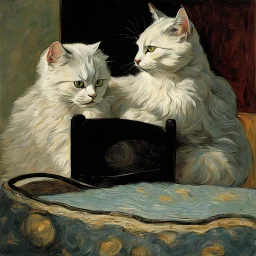 Portrait of a cat by Van Gogh