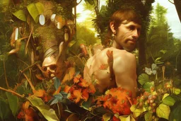 Man in the colorful jungle by Caravaggio