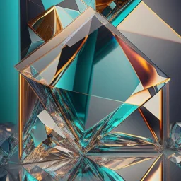 Create a visually striking geometry hi tech prisma glass reflections abstract composition that embodies the essence of luxury and craftsmanship