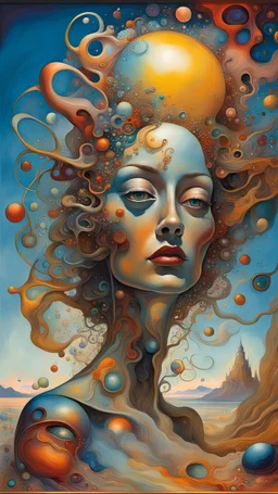 vitrail glass style, outstanding quality, dreamlike, surrealism, elusive images and concepts that dance at the edge of conscious thought, emotive, complex construction, whimsical, highly detailed, by Salvador Dalí, Wangechi Mutu, Alexander Jansson, Peter Max, Erin Hanson, 32k