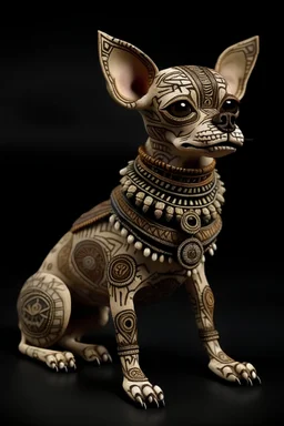 perro chihuahua azteca esqueleto