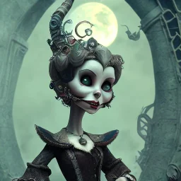 extrem tim burton style of the evil stepsisters, sharp focus