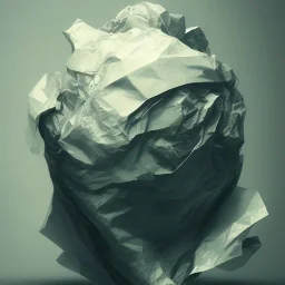 rendered in blender trash bag on his head and crumpled paper as a texture, collage paper and tape, slit - scan photography, high resolution, cinematic, unreal 6, breathtaking detailed