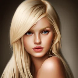 Portrait of beautiful blonde woman