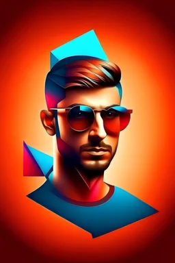 Create a 3D illusion for a Instagram profile picture name Satheesh