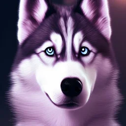 Husky, pink eyes, 8K, cinematic lighting, sharp focus, masterpiece, expert