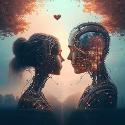 connected AI romantic without persons