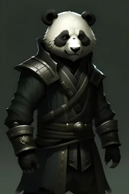 Panda male, Rogue, black clothes,