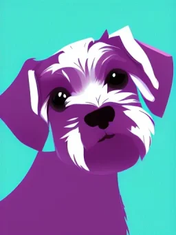 cute miniature schnauzer portrait phone background minimalist