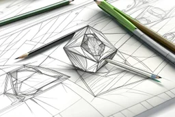 Analyzing diamond concepts into lines and sketches without scribbling