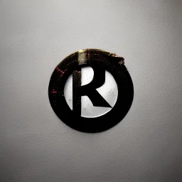 logo with the letter R end N, black and white